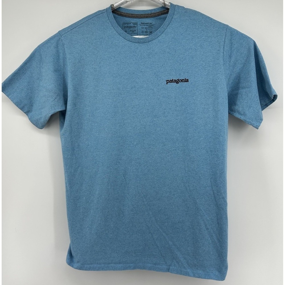 Patagonia Regular Fit Short Sleeve Graphic Shirt Blue Men's Size Medium